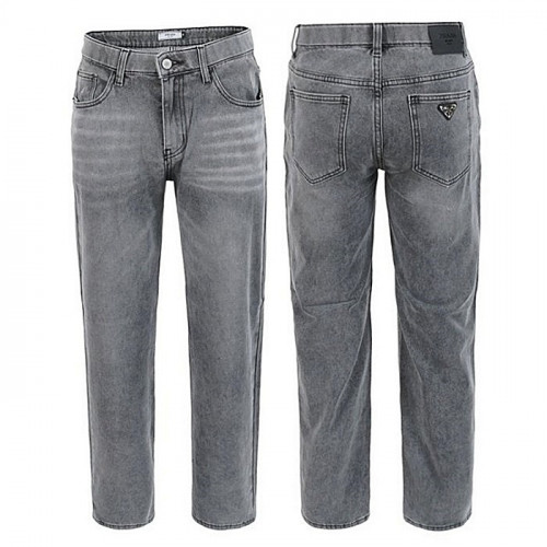 PRADA 그레이 히든밴딩 일자팬츠