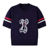 THOMBROWNE 삼선 리트리버 라운드 반팔니트
