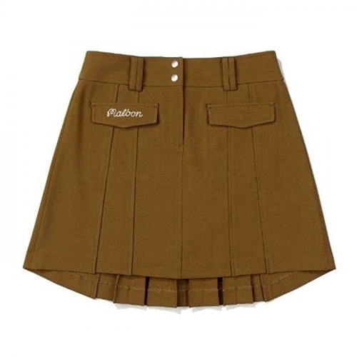 MALBON 플리츠 카고 스커트