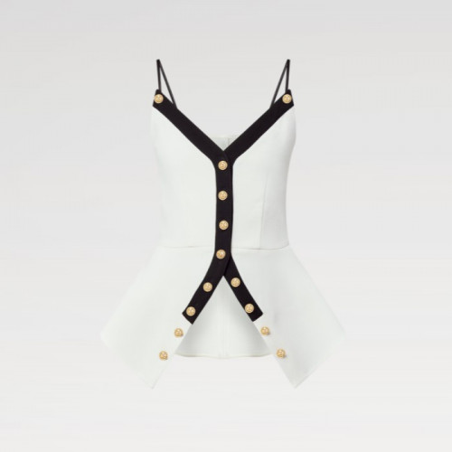 LOUIS VUITTON 버튼드 페플럼 톱