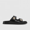 GUCCI 여성 더블 G 샌들 - 블랙