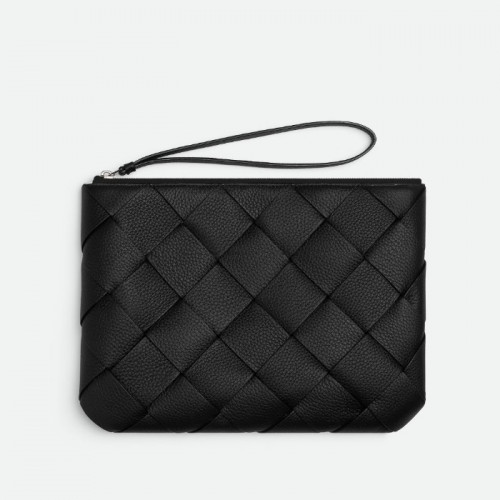BOTTEGA VENETA 라지 디아고 파우치 - 블랙