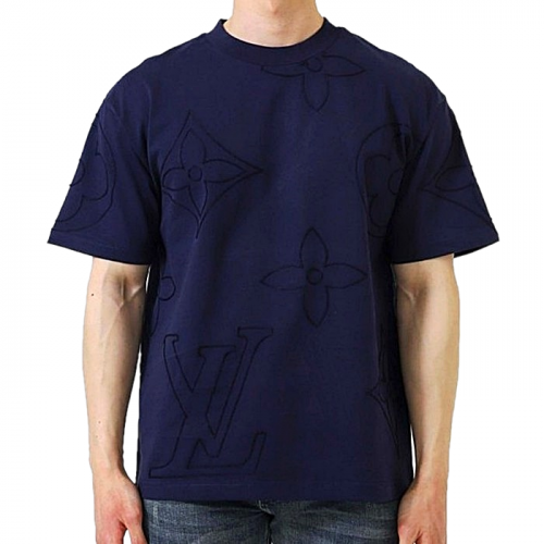 LOUIS  VUITTON 모노그램 쇼트 슬리브드 코튼 크루넥