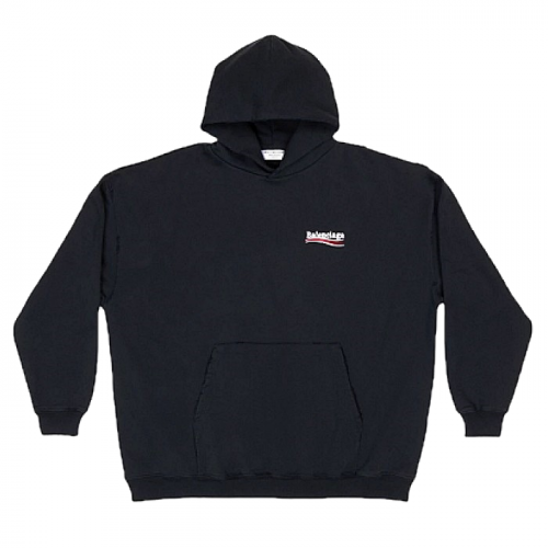 BALENCIAGA 폴리티컬 웨이브자수 오버핏 후디