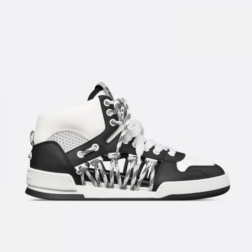 DIOR Dior First 하이탑 스니커즈 - 블랙 & 화이트 & 투 톤 슈레이스