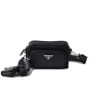 PRADA 리나일론 및 사피아노 가죽 숄더백