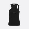 DIOR 언발란스 탱크 탑 - 블랙