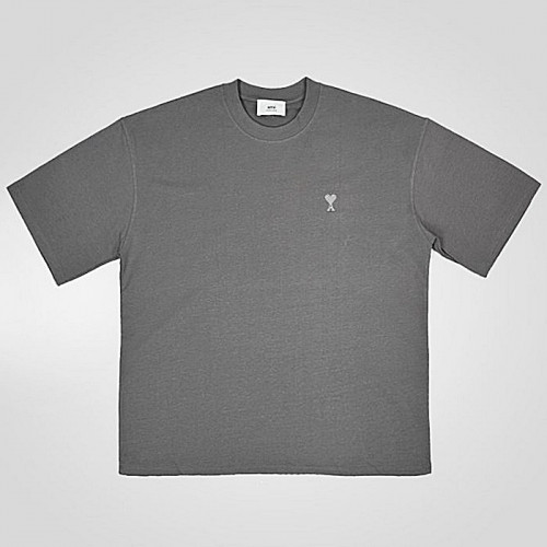 AMI 드 꾀흐 까마이외 자수 반팔 티셔츠