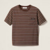 MIU MIU 저지 티셔츠 - 코코아 브라운 / 화이트