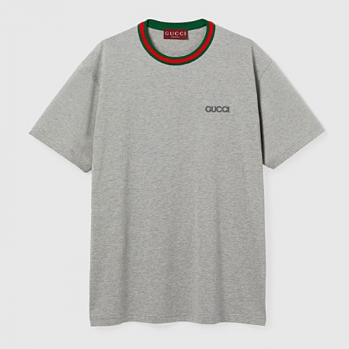 GUCCI 라인드 웹로고 티셔츠