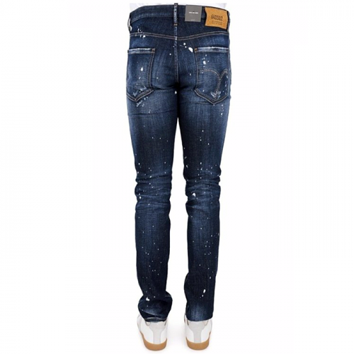 DSQUARED 화이트페인팅 브라운 패치진