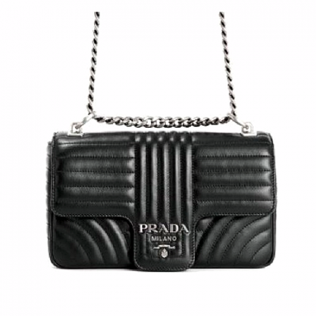 프*다 다이어그램 체인 숄더백 - 블랙