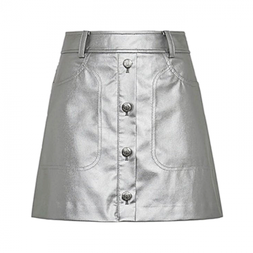 GFORE 지포어 GLOSSY LEATHER SKIRT