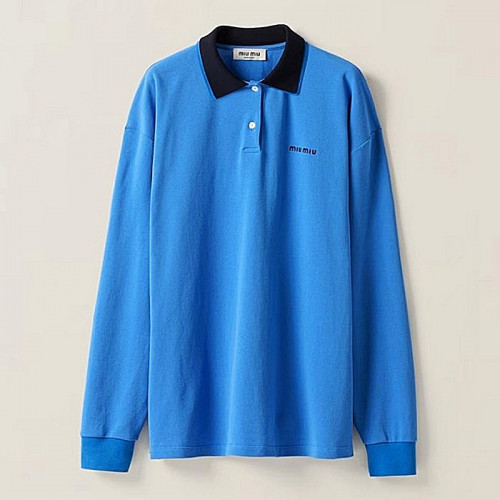 미우 MIUMIU 아이코닉코드 롱슬리브 폴로