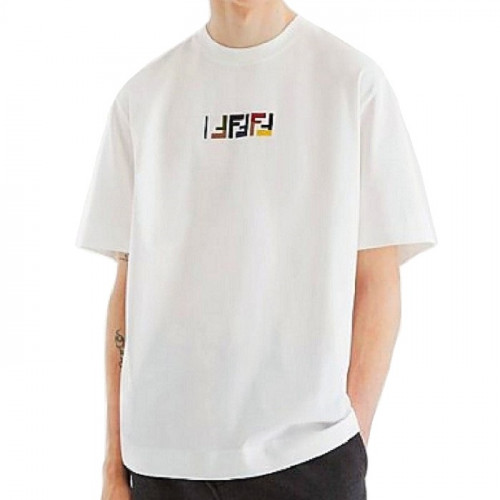 FENDI FF 로고 자수 티셔츠
