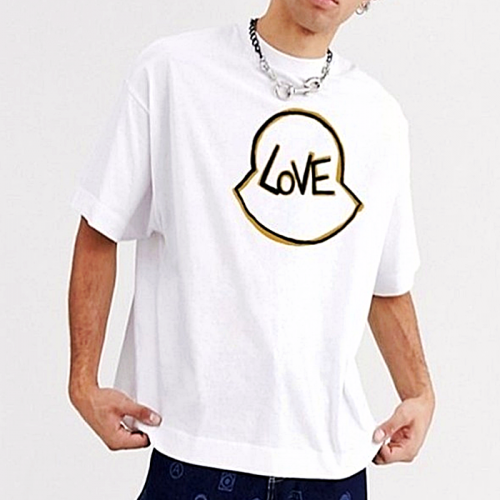 MONCLER LOVE 오버핏 반팔 티셔츠 14