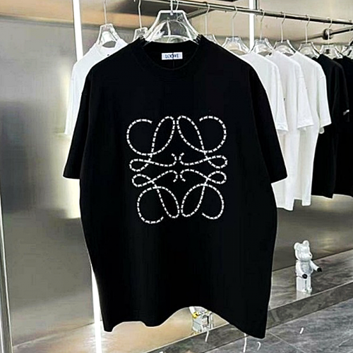 로에베 LOEWE 체인 애너그램 자수 티셔츠