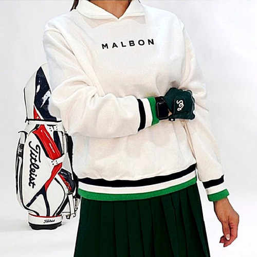 말본 MALBON 밑줄 배색 맨투맨