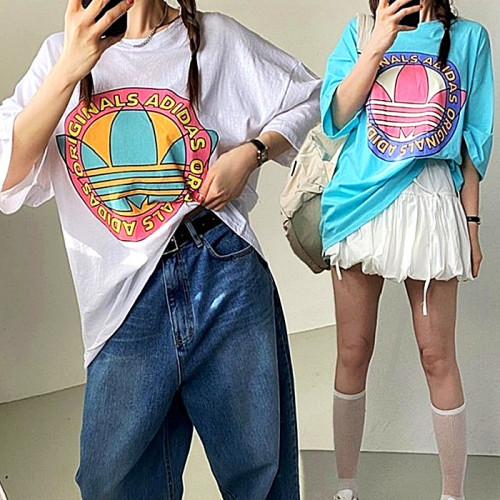 ADIDAS 파스텔 서클 티셔츠