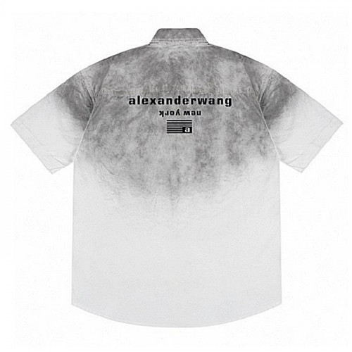 알렉산더왕 alexanderwang 블리치드 페이드 숏슬리브 셔츠