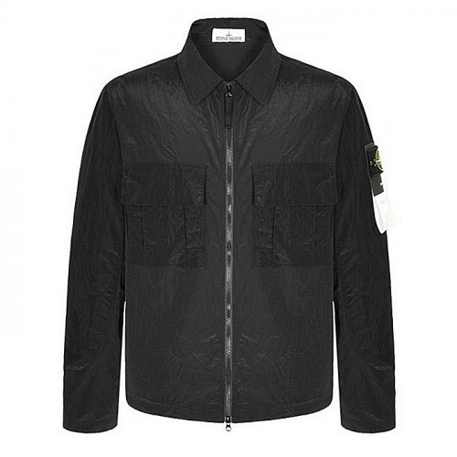 STONE ISLAND 나이론 메탈 립스탑 오버셔츠
