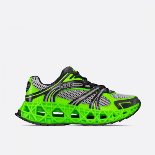 DIOR B30 Countdown 스니커즈  - 네온 그린 & 블랙 & 그레이