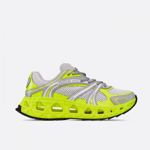 DIOR B30 Countdown 스니커즈  - 네온 옐로우 & 라이트 그레이