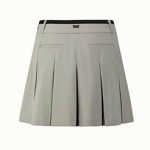 PXG 배색 플리츠 스커트
