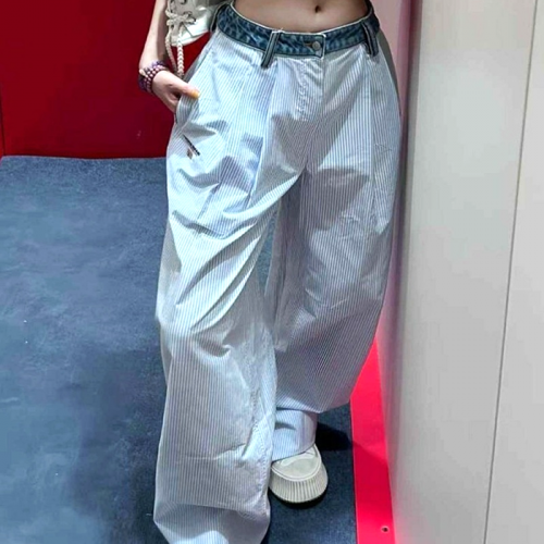 alexanderwang 코튼 옥스포드 와이드 팬츠