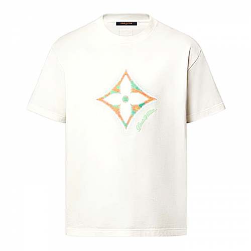 LOUIS VUITTON 모노그램 플라워 3D 그라디언트 프린트 티셔츠