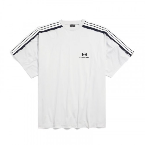 BALENCIAGA 유니티 스포츠 아이콘 오버사이즈 티셔츠 - 더티 화이트