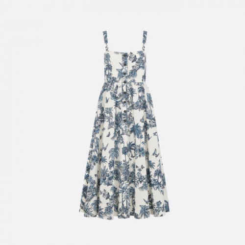 DIOR Dioriviera 플레어 미디 드레스