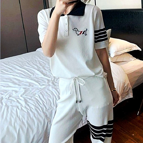 THOMBROWNE 헥터 카라반팔 & 니트바지 SET