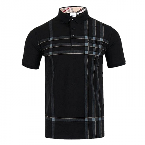 BURBERRY 패턴 체크 카라티셔츠