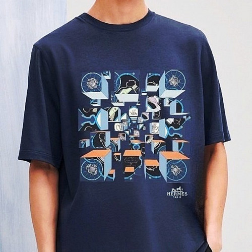 에르*스 HERMES 큐빅 반팔티셔츠