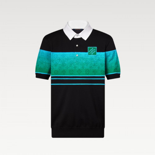 LOUIS VUITTON  이리데슨트 자카드 쇼트 슬리브드 폴로 - 멀티컬러