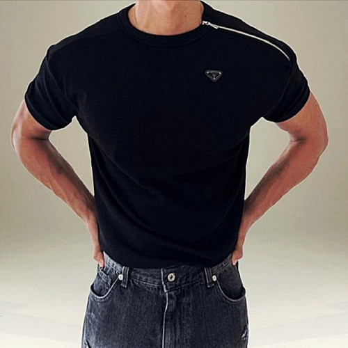 프라다 PRADA 숄더지퍼 반팔