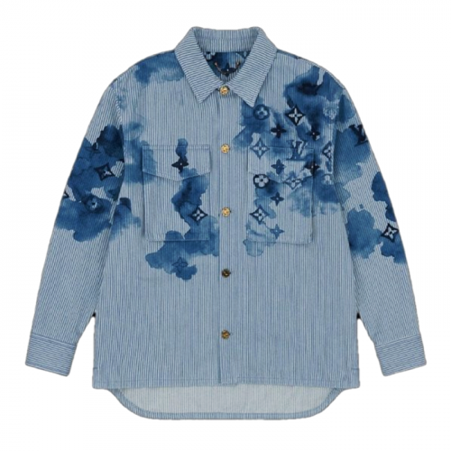 LOUIS VUITTON 모노 스트라이프드 데님셔츠