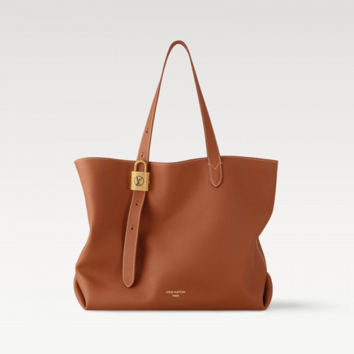 LOUIS VUITTON 로우 키 카바스 MM - 꼬냑