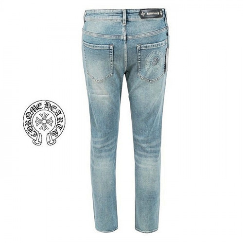 CHROME HEARTS 말굽 프린트 엠보 워싱 슬림 일자진