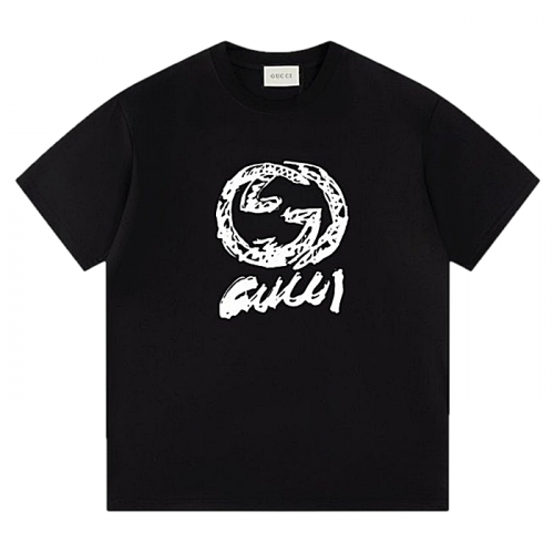 GUCCI 스케치 나염로고 반팔티셔츠