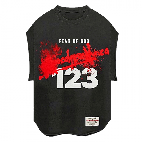 FEAR OF GOD x RRR123 아포칼립스 컷오프 티셔츠