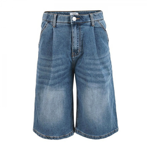 PRADA 중청 핀턱 히든밴드 6부 버뮤다 팬츠