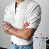 MONCLER 머슬 골지 반집업 반팔니트