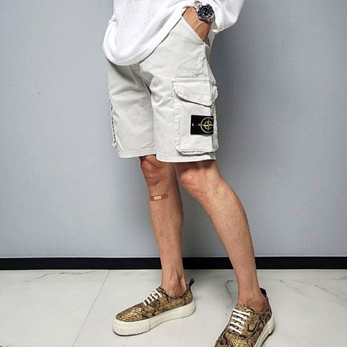 STONE ISLAND 피그먼트 카고 반바지