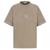 DIOR x STONE 로고 오버사이즈 핏 반팔 티셔츠