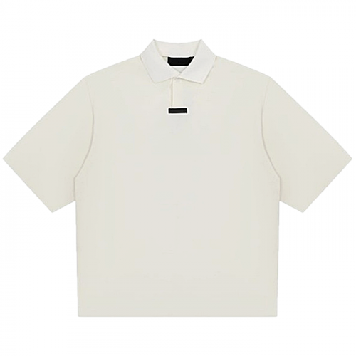 FEAR OF GOD ESSENTIALS 로고패치드 오버숏슬리브 폴로