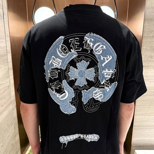 크롬*츠 Chrome hearts 데님 말굽자수 티셔츠