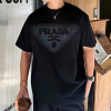 PRADA  쉐도우 자수로고 반팔 티셔츠