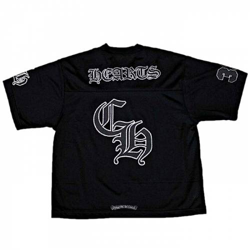 크롬*츠 Chrome hearts 바시티로고드 메쉬 티셔츠